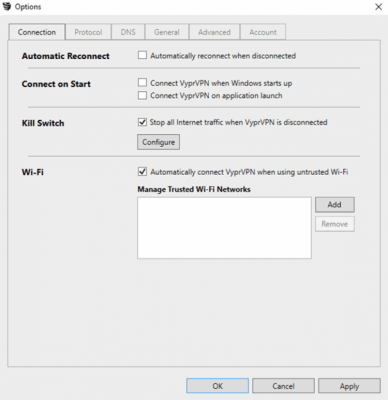 Capture d'écran de l'application VyprVPN - #3