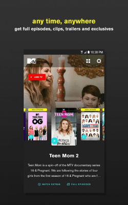 Capture d'écran de l'application MTV - #2