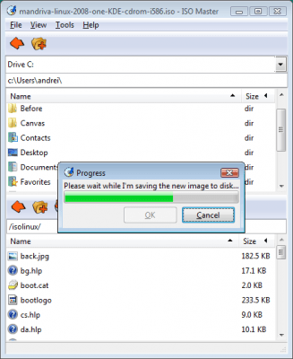Capture d'écran de l'application ISO Master - #3