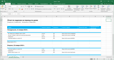 Capture d'écran de l'application SerhioPSI WorkTime - #4