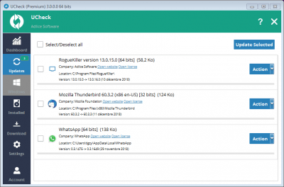 Capture d'écran de l'application UCheck - #5