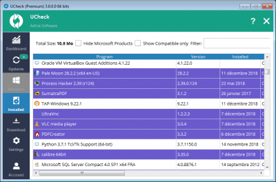 Capture d'écran de l'application UCheck - #6