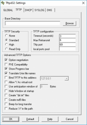 Capture d'écran de l'application Tftpd32 - #3