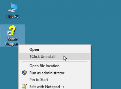 Capture d'écran de l'application 1Click Uninstaller - #2