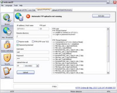 Capture d'écran de l'application webcamXP - #3