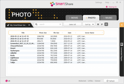Capture d'écran de l'application LG Smart Share - #2
