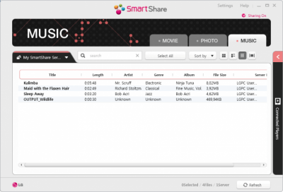 Capture d'écran de l'application LG Smart Share - #3