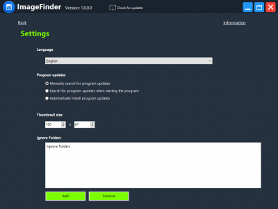 Capture d'écran de l'application ImageFinder - #2