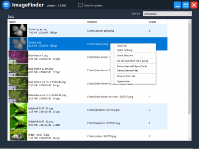 Capture d'écran de l'application ImageFinder - #4