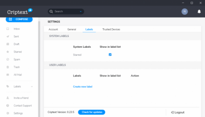 Capture d'écran de l'application Criptext - #5