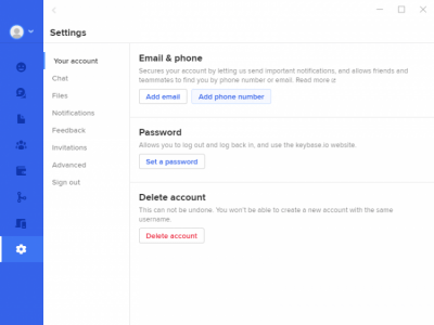 Capture d'écran de l'application Keybase - #5
