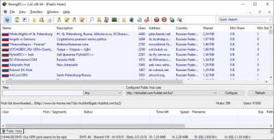 Capture d'écran de l'application StrongDC++ - #6