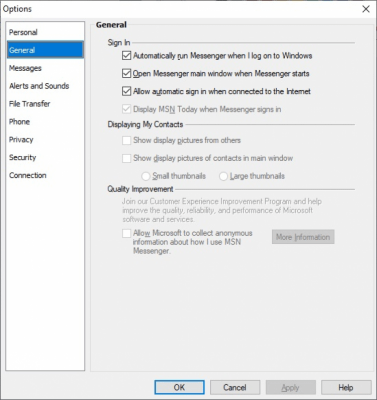 Capture d'écran de l'application MSN Messenger - #3