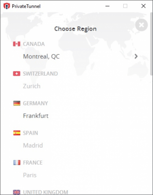 Capture d'écran de l'application PrivateTunnel - #3