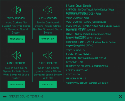 Capture d'écran de l'application Stereo Sound Tester - #1