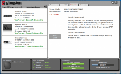 Capture d'écran de l'application Kingston SSD Manager - #1