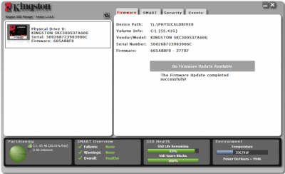 Capture d'écran de l'application Kingston SSD Manager - #2