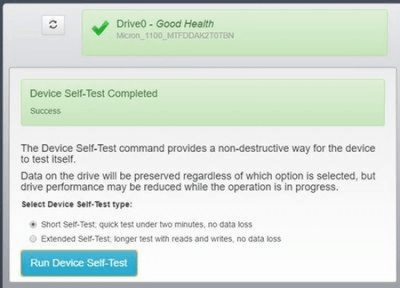 Capture d'écran de l'application Crucial Storage Executive - #4
