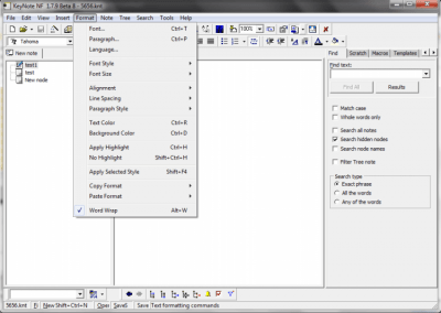 Capture d'écran de l'application KeyNote NF - #3
