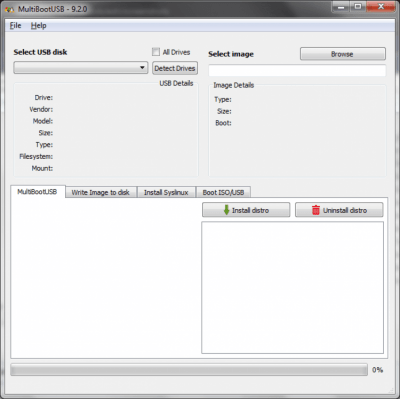 Capture d'écran de l'application MultiBootUSB - #1