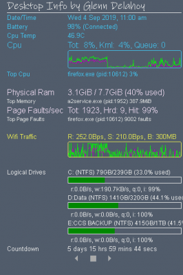 Capture d'écran de l'application Desktop Info - #1