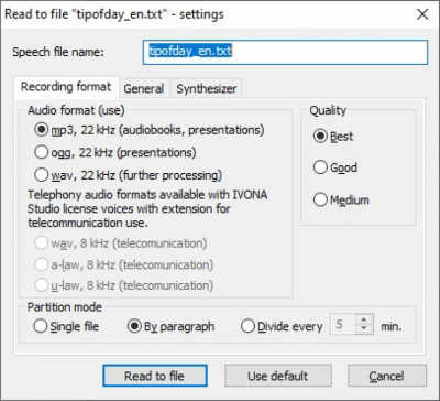 Capture d'écran de l'application IVONA Reader - #3