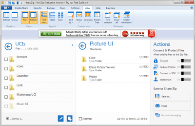 Capture d'écran de l'application WinZIP - #1