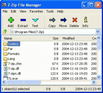 Capture d'écran de l'application 7-Zip - #1