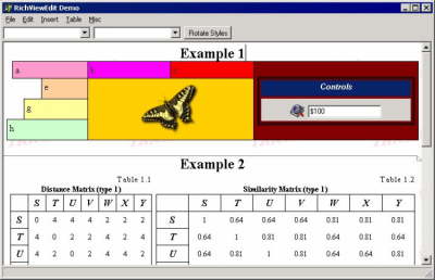 Capture d'écran de l'application Composants RichView pour Delphi et C++Builder - #1