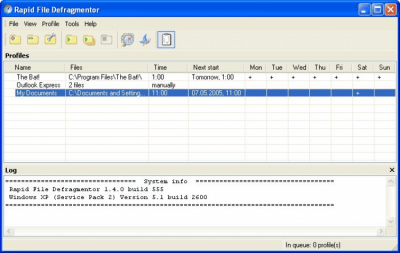 Capture d'écran de l'application Rapid File Defragmentor - #1