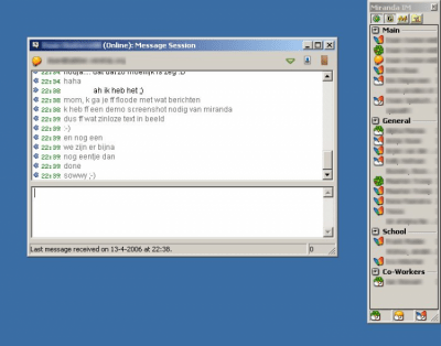 Capture d'écran de l'application Miranda IM - #1
