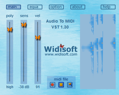 Capture d'écran de l'application Audio To MIDI VST (MAC) v1.05 - #1