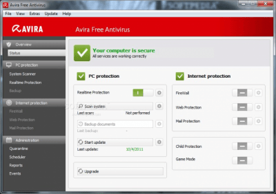 Capture d'écran de l'application Avira Free Antivirus - #2