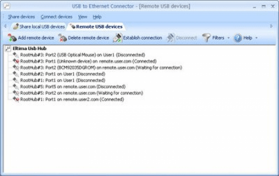 Capture d'écran de l'application USB over IP Network - #1