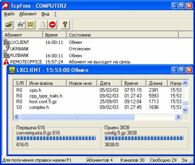 Capture d'écran de l'application TcpFoss - #3