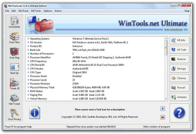 Capture d'écran de l'application WinTools.net Ultimate - #2