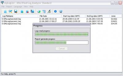 Capture d'écran de l'application AlterWind Log Analyzer Standard - #1