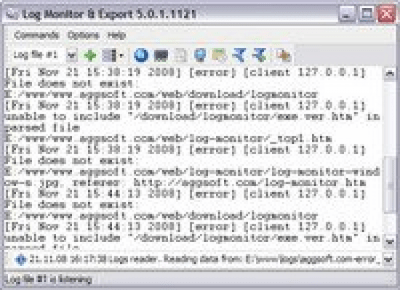 Capture d'écran de l'application Log Monitor Export - #1