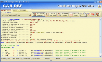 Capture d'écran de l'application Check and repair DBF - #2
