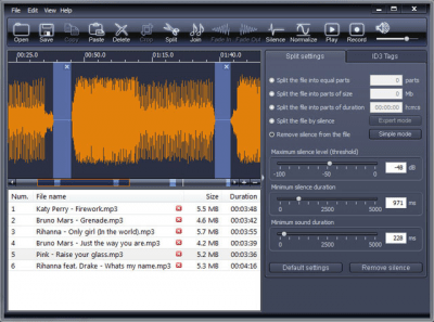 Capture d'écran de l'application X-Wave MP3 Cutter Joiner - #1