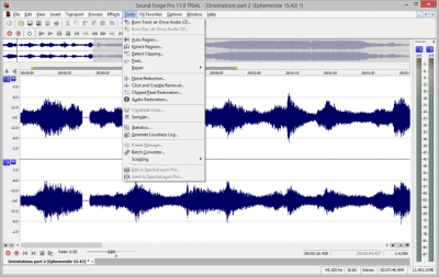 Capture d'écran de l'application Sound Forge Pro - #1