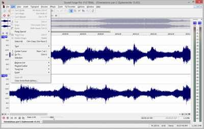Capture d'écran de l'application Sound Forge Pro - #3