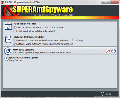 Capture d'écran de l'application SUPERAntiSpyware - #7