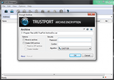 Capture d'écran de l'application TrustPort Tools - #1