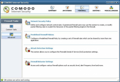 Capture d'écran de l'application Comodo Personal Firewall - #1