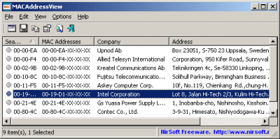 Capture d'écran de l'application MACAddressView - #1