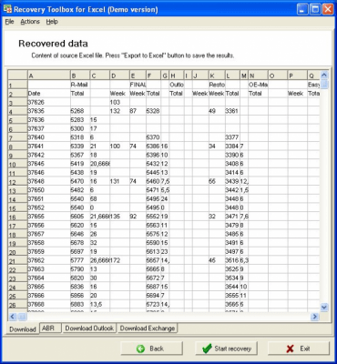 Capture d'écran de l'application Excel Recovery Free - #2
