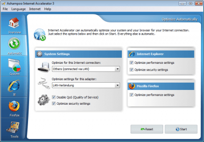 Capture d'écran de l'application Ashampoo Internet Accelerator - #2