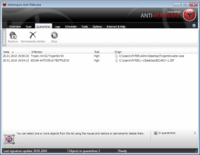 Capture d'écran de l'application Ashampoo Anti-Virus - #2