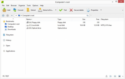Capture d'écran de l'application PeaZip - #3